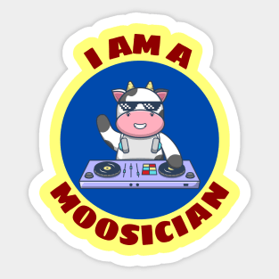 I Am A Moosician | Cow Pun Sticker